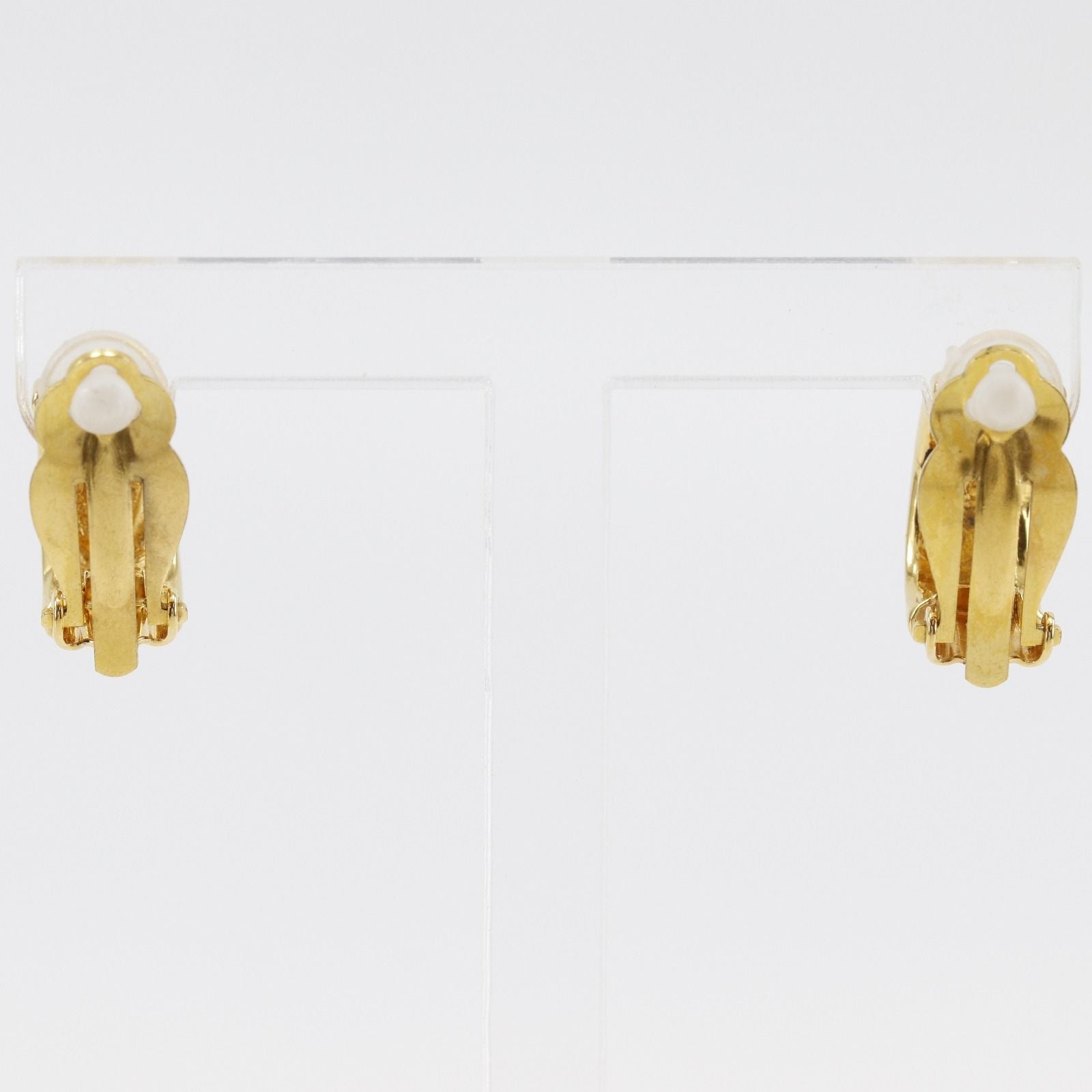 Chanel Loop Vintage Gold Plated Earrings — view 3