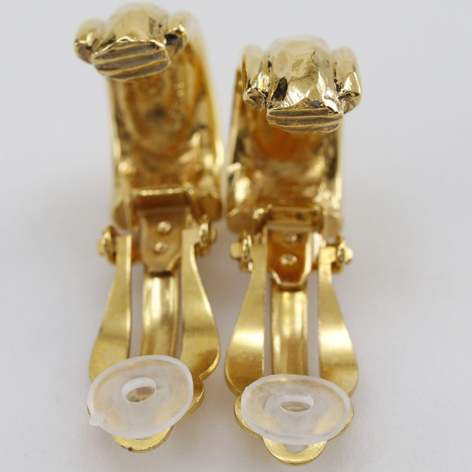 Chanel Loop Vintage Gold Plated Earrings — view 4