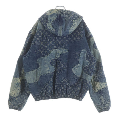 Louis Vuitton Patchwork Zip Up Denim Jacket Uzd — view 2