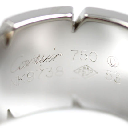 Cartier 18k White Gold Tank Francaise LM Ring Diamond — view 5