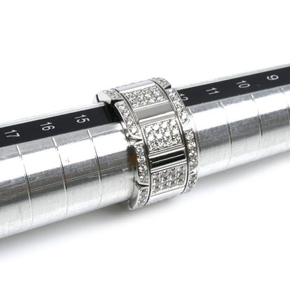 Cartier 18k White Gold Tank Francaise LM Ring Diamond — view 6