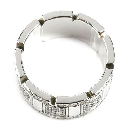 Cartier 18k White Gold Tank Francaise LM Ring Diamond — view 4