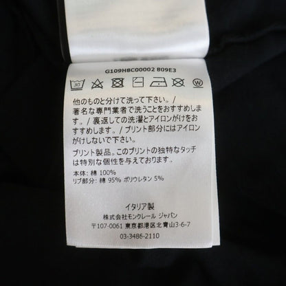 Moncler Maglia T-Shirt Front Print Crew Neck Short Sleeve Black — view 8