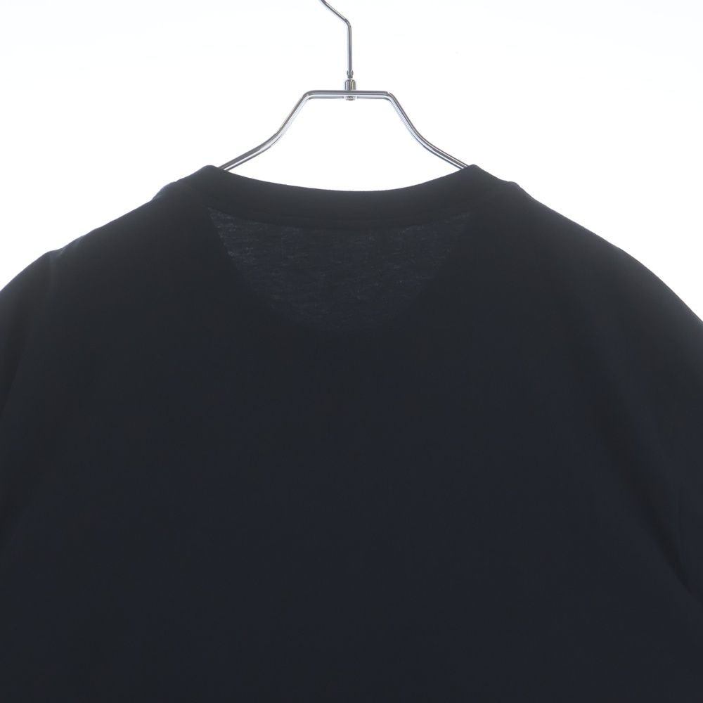 Moncler Maglia T-Shirt Front Print Crew Neck Short Sleeve Black — view 4