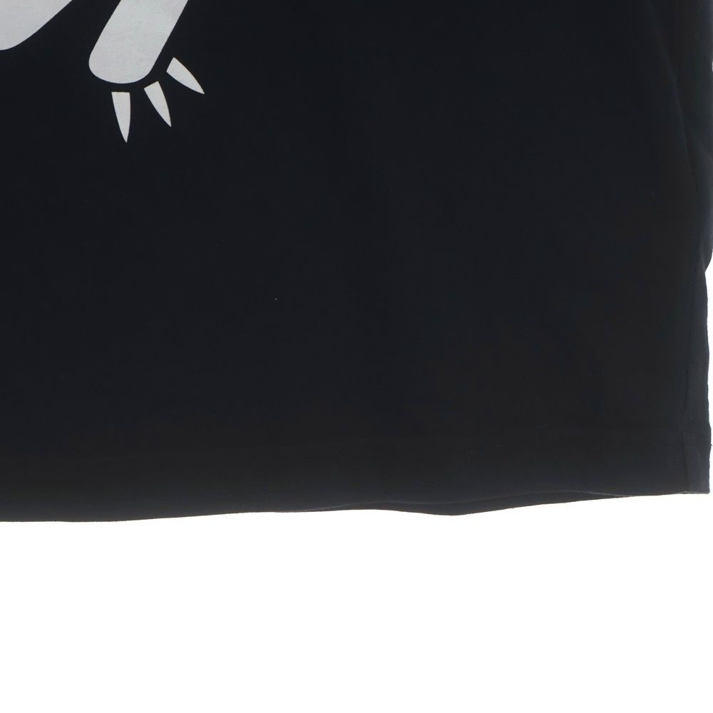 Moncler Maglia T-Shirt Front Print Crew Neck Short Sleeve Black — view 6