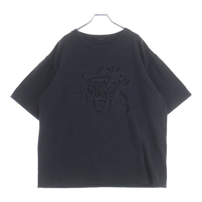 Louis Vuitton LV Vegeture Lace Embroidery Inside Out Crew Neck Short Sleeve