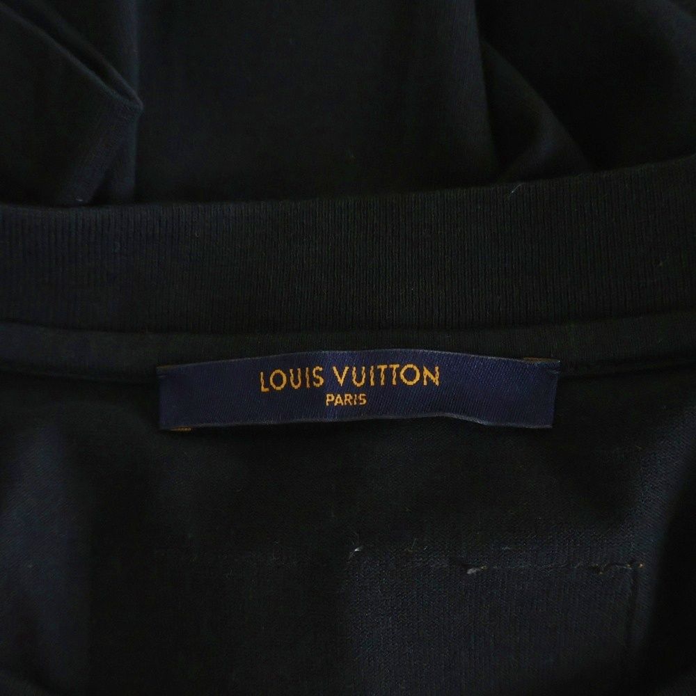 Louis Vuitton LV Deboss Embossed Logo Crew Neck Short Sleeve T-Shirt Black — view 6
