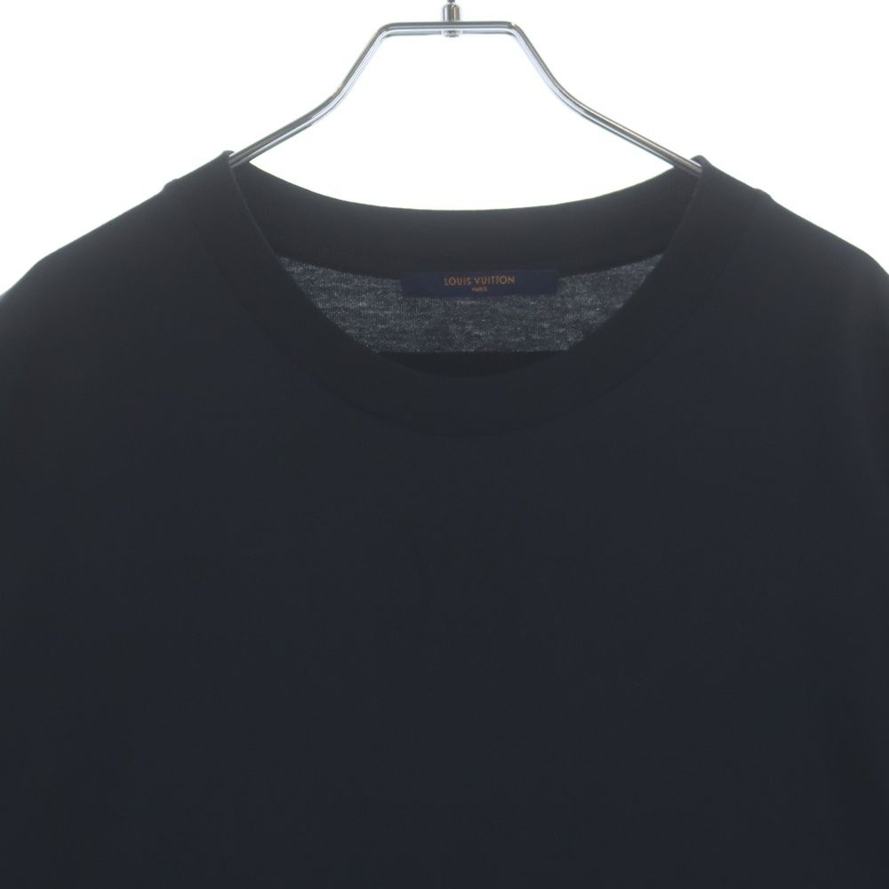 Louis Vuitton LV Deboss Embossed Logo Crew Neck Short Sleeve T-Shirt Black — view 3
