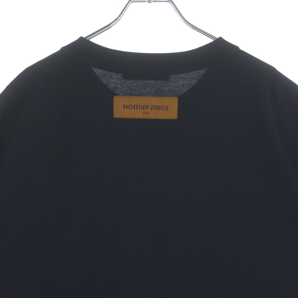 Louis Vuitton LV Deboss Embossed Logo Crew Neck Short Sleeve T-Shirt Black — view 4