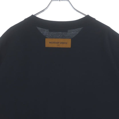 Louis Vuitton LV Deboss Embossed Logo Crew Neck Short Sleeve T-Shirt Black — view 4