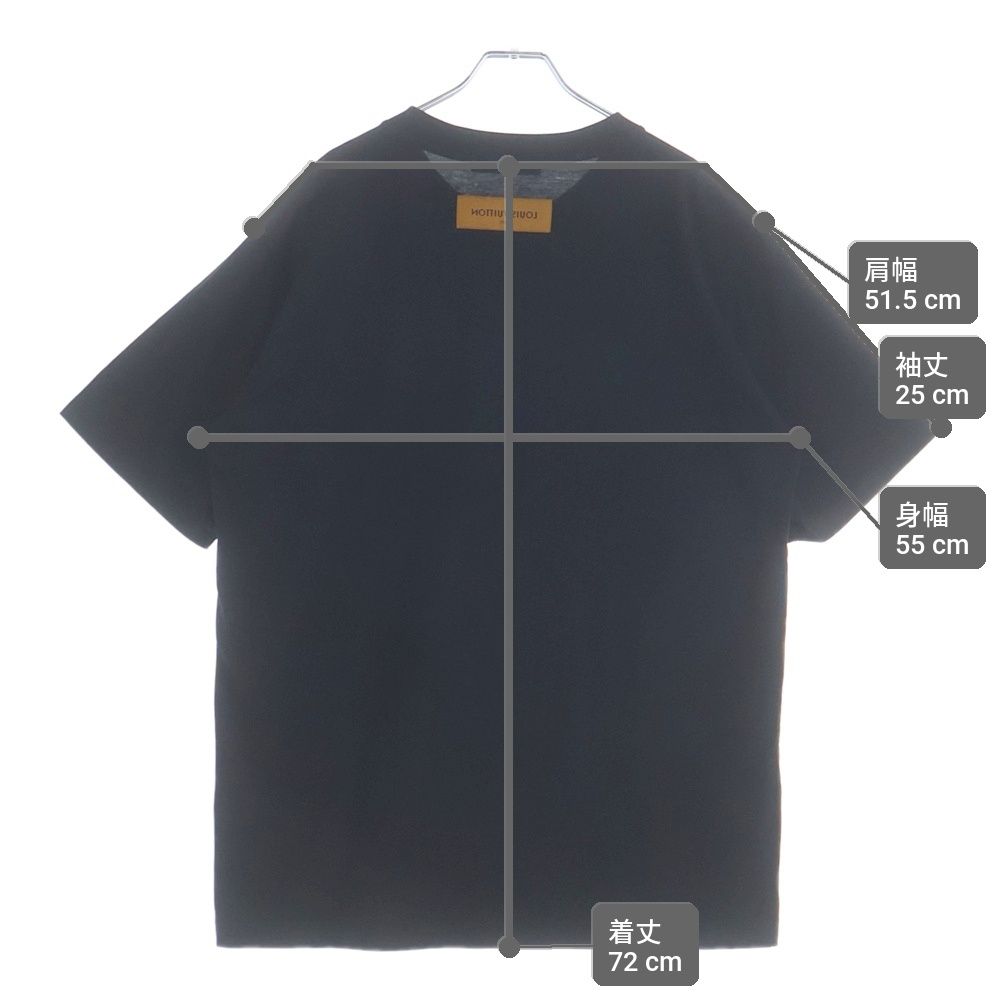 Louis Vuitton LV Deboss Embossed Logo Crew Neck Short Sleeve T-Shirt Black — view 9