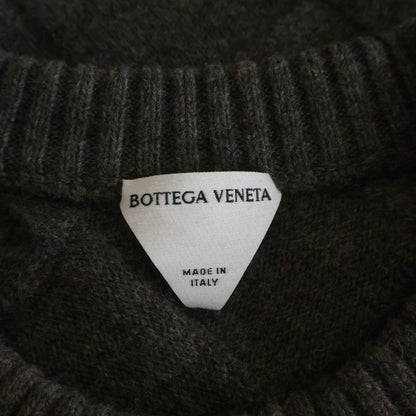 Bottega Veneta Intrecciato Color Cut Replacement Long Sleeve Knit Gray Sweater — view 7
