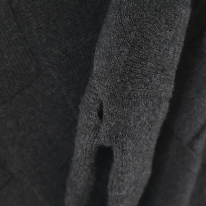 Bottega Veneta Intrecciato Color Cut Replacement Long Sleeve Knit Gray Sweater — view 6