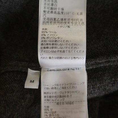 Bottega Veneta Intrecciato Color Cut Replacement Long Sleeve Knit Gray Sweater — view 8