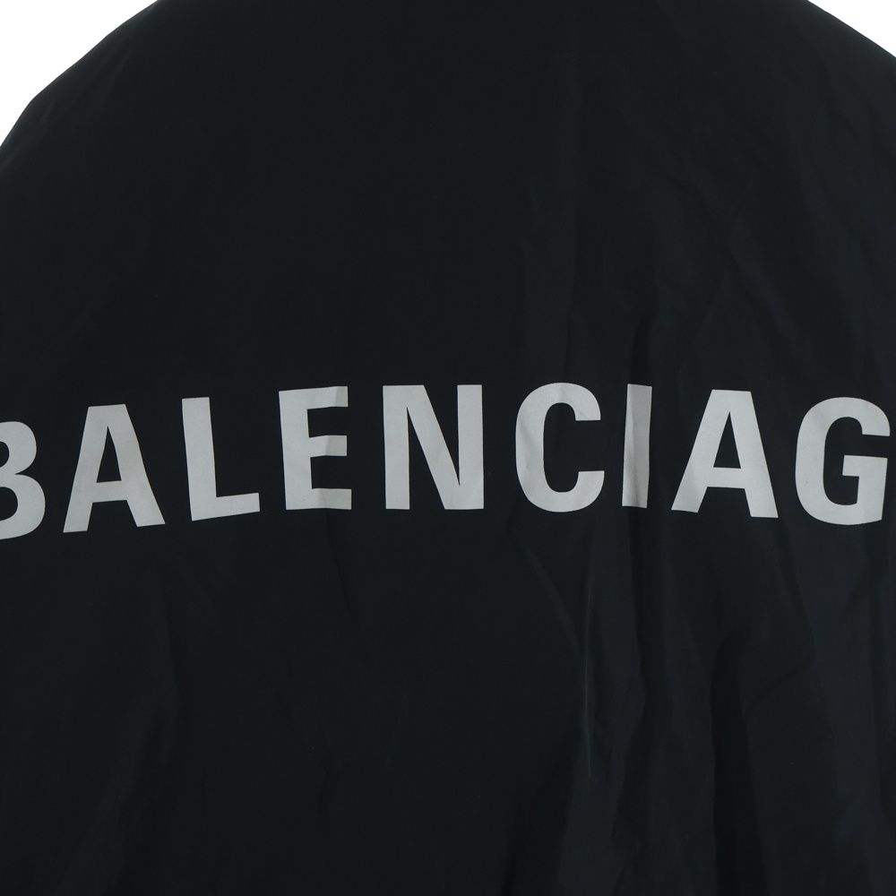 Balenciaga Logo Nylon Jacket Black — view 3
