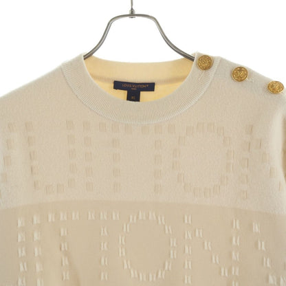 Louis Vuitton Chunky Knit Striped Wool Crew Neck Long Sleeve Sweater Shoulder — view 3