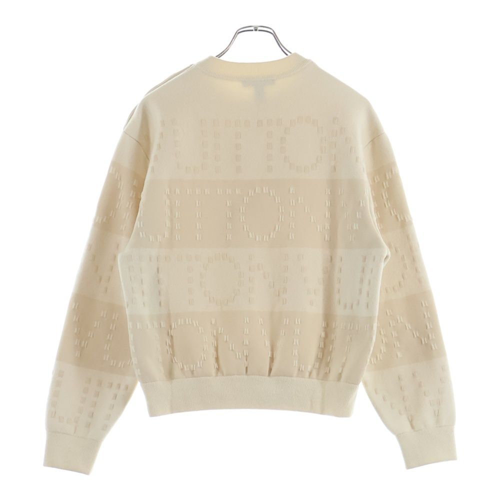 Louis Vuitton Chunky Knit Striped Wool Crew Neck Long Sleeve Sweater Shoulder — view 2