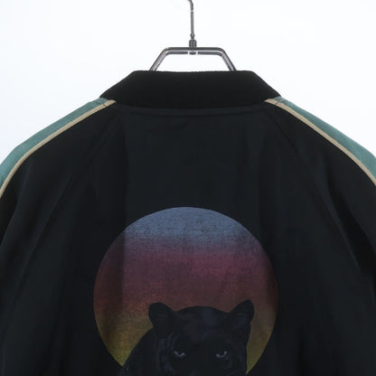 Saint Laurent Paris Panther Teddy Jacket Panthere Sleeve Gradation Black — view 4