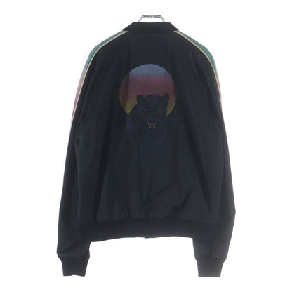 Saint Laurent Paris Panther Teddy Jacket Panthere Sleeve Gradation Black