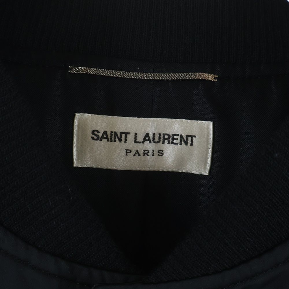 Saint Laurent Paris Panther Teddy Jacket Panthere Sleeve Gradation Black — view 6
