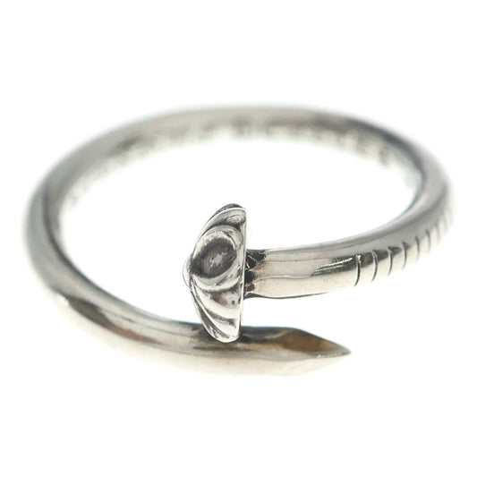 Chrome Hearts Nail Crsball Cross Ball Ring Silver