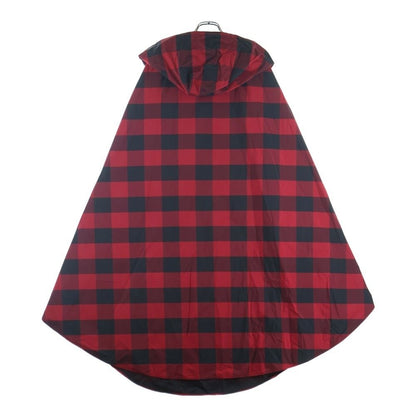 Gucci Adidas Buffalo Check Nylon Cape Coat Black Red — view 2