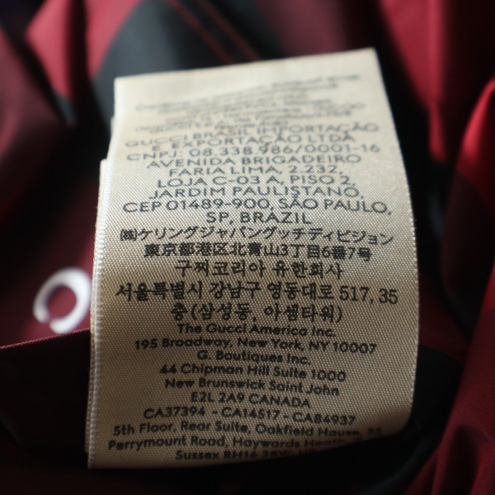 Gucci Adidas Buffalo Check Nylon Cape Coat Black Red — view 8