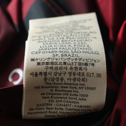 Gucci Adidas Buffalo Check Nylon Cape Coat Black Red — view 8