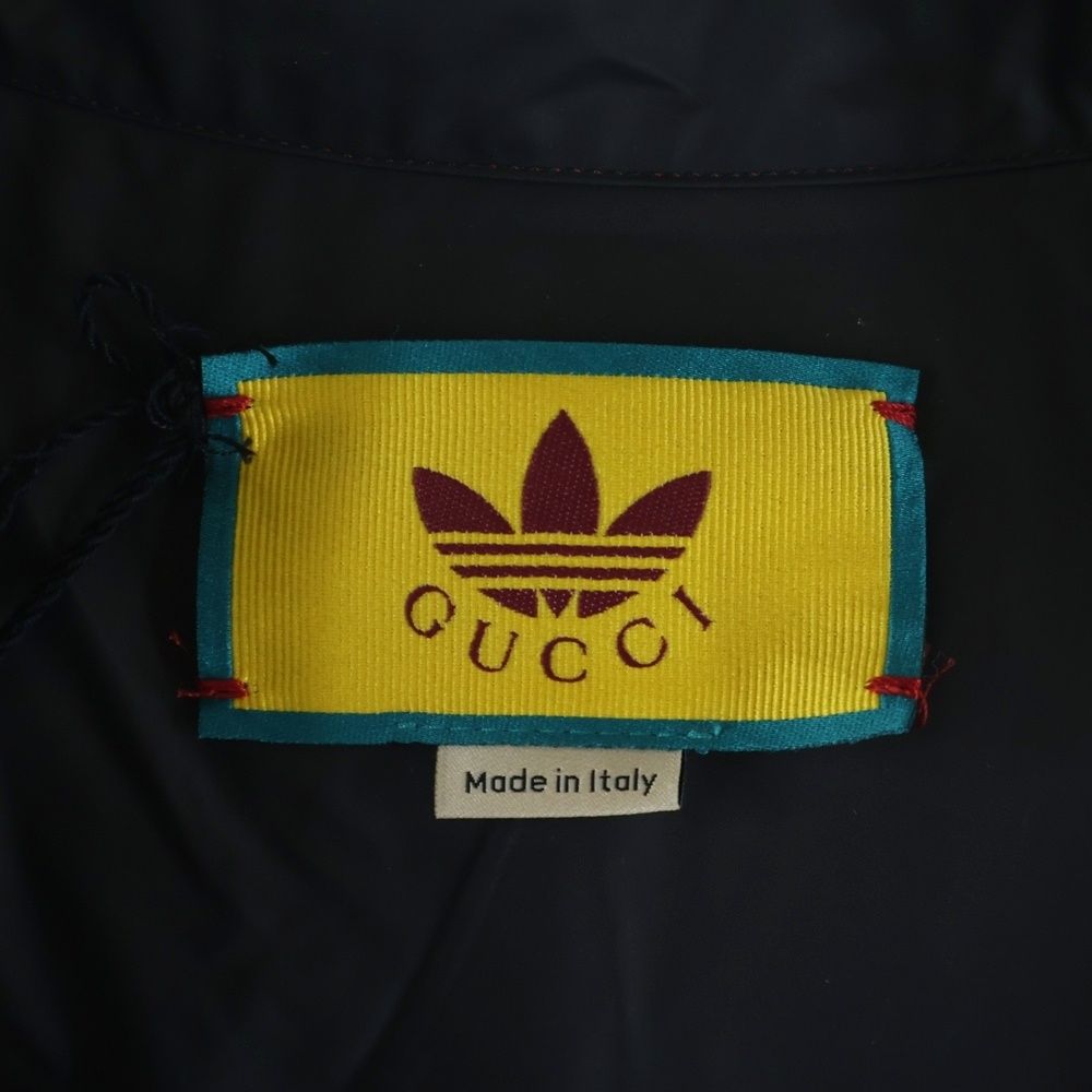 Gucci Adidas Buffalo Check Nylon Cape Coat Black Red — view 6