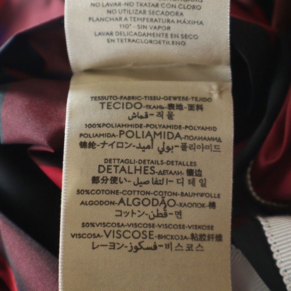 Gucci Adidas Buffalo Check Nylon Cape Coat Black Red — view 7