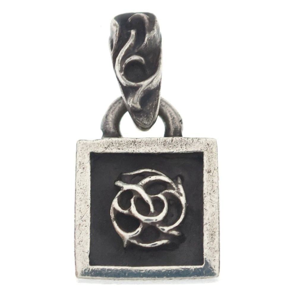 Chrome Hearts Framed Flrl Floral Charm Pendant Top Silver