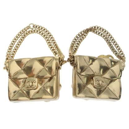 Chanel Quilted Bag Motif Chain Ring Gold