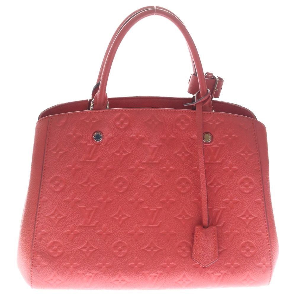 Louis Vuitton Monogram Empreinte Montaigne MM 2-Way Shoulder Bag Pink Leather