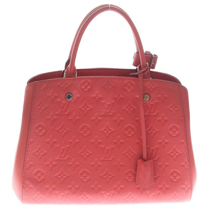 Louis Vuitton Monogram Empreinte Montaigne MM 2-Way Shoulder Bag Pink Leather