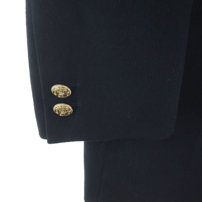 Versace Gianni Wool Cashmere Gold Button Tailored Jacket Black — view 4