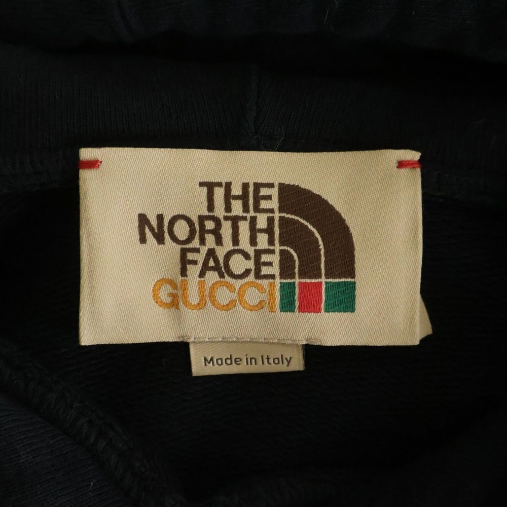 Gucci the North Face Logo Pullover Hoodie Black Yellow — view 6