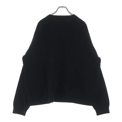 Loewe Anagram Pocket Sweater Logo Crew Neck Cotton Knit Black — view 2