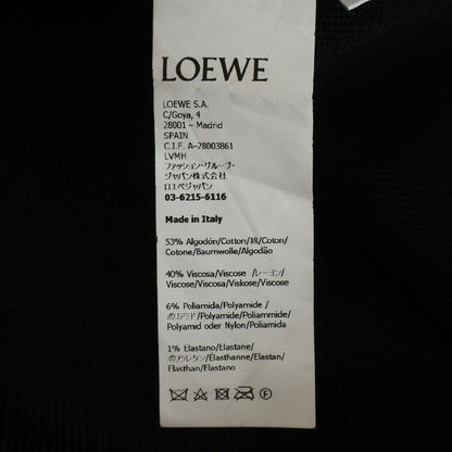 Loewe Anagram Pocket Sweater Logo Crew Neck Cotton Knit Black — view 8