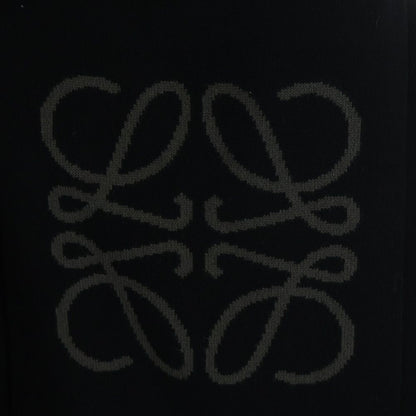 Loewe Anagram Pocket Sweater Logo Crew Neck Cotton Knit Black — view 5