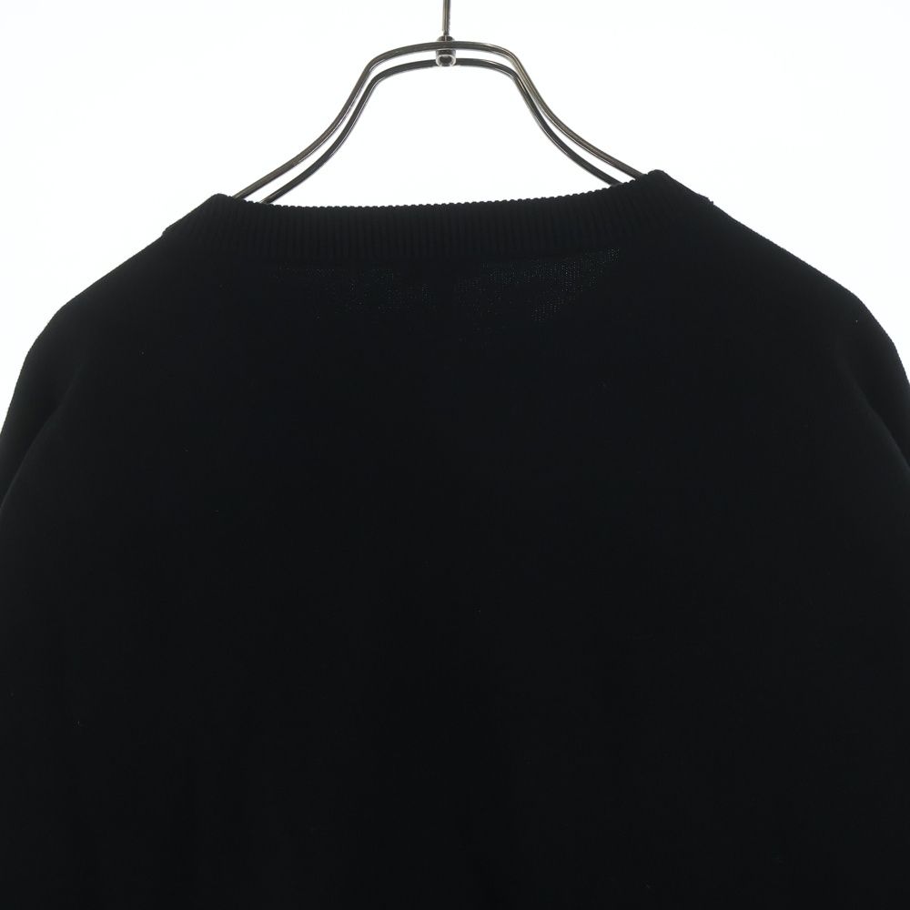 Loewe Anagram Pocket Sweater Logo Crew Neck Cotton Knit Black — view 4