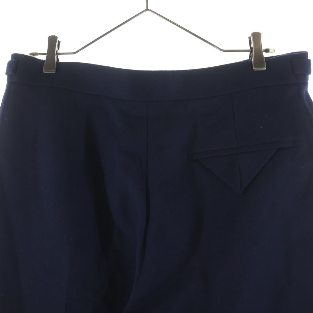 Bottega Veneta Wool Flannel Wide Pants Trousers Navy — view 4