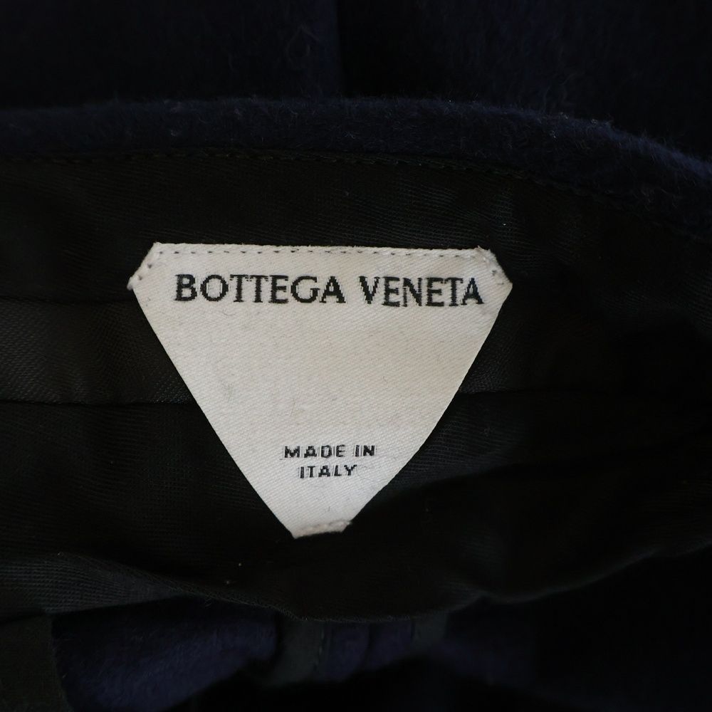Bottega Veneta Wool Flannel Wide Pants Trousers Navy — view 7