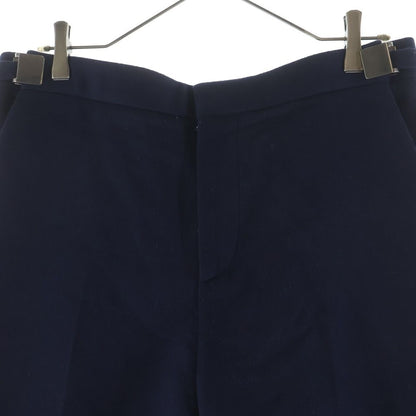 Bottega Veneta Wool Flannel Wide Pants Trousers Navy — view 3