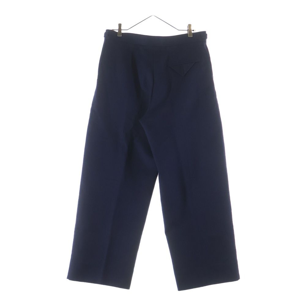 Bottega Veneta Wool Flannel Wide Pants Trousers Navy — view 2