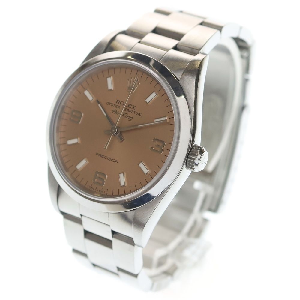 Rolex Air King Pink Dial Automatic Watch Silver — view 4