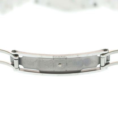 Chanel Shell Dial Bezel Diamond Watch White Line Stone Ce SS Quartz — view 6