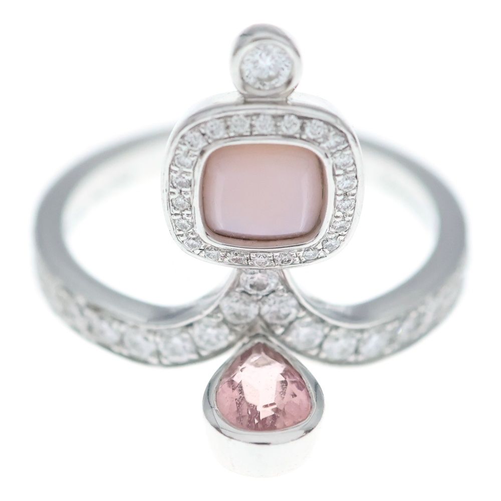 Hermes Apara Earrings Au Pearl Tourmaline Ring Silver Pink — view 4