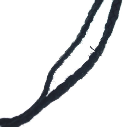 Chrome Hearts Leather Braid Scroll Necklace Black Silver — view 5