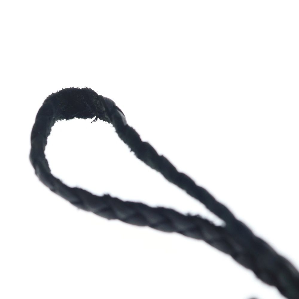 Chrome Hearts Leather Braid Scroll Necklace Black Silver — view 3
