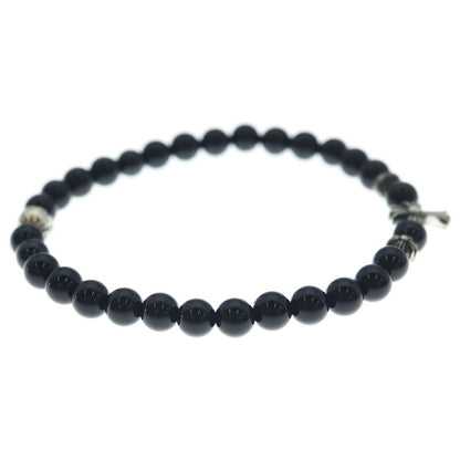 Chrome Hearts 6 mm Bead 6 mm Beads Breath Fat Cross Black Silver Bracelet — view 3